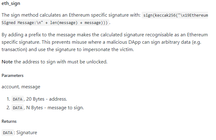 原文地址: https://github.com/ethereum/wiki/wiki/JSON-RPC#eth_sign